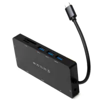Концентратор Vinga USB-C 3.1 to VGA+HDMI+RJ45+3xUSB3.0+USB2.0+SD/TF+PD100W+Audio (VHYC10) - 6