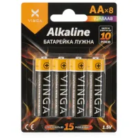 Батарейка AA LR6 Alkaline 8pcs Blister Vinga (VJABAA8) - 1