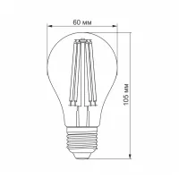 Лампочка Videx Filament A60FA 10W E27 2200K 220V (VL-A60FA-10272) - Зображення 3
