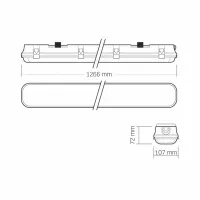 Світильник Videx IP65 2хТ8 VIDEX 1,2М 220V (VL-BNW-T8122G) - 11