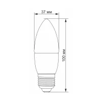 Лампочка Videx LED C37e 7W E27 4100K (VL-C37e-07274) - Изображение 2