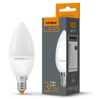 Лампочка Videx C37e 3.5W E14 3000K 220V (VL-C37e-35143) - Зображення 2