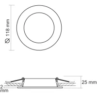 Світильник Videx LED Back вбудований круглий 9W 5000K (VL-DLBR-095) - 4