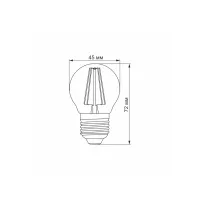 Лампочка Videx LED Filament G45FA 4W E27 2200K бронза (VL-G45FA-04272) - Зображення 3