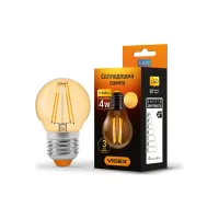 Лампочка Videx LED Filament G45FA 4W E27 2200K бронза (VL-G45FA-04272) - Зображення 1
