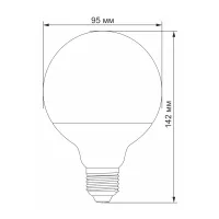 Лампочка Videx G95e 15W E27 4100K (VL-G95e-15274) - Зображення 3