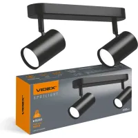 Світильник точковий Videx під лампу 2xGU10 накладний поворотний (VL-SPF05B-BPB) - Зображення 3