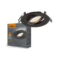 Світильник точковий Videx під лампу GU10 врізний Круглий Чорний (VL-SPF08R-B) - Зображення 3