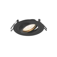 Світильник точковий Videx під лампу GU10 врізний Круглий Чорний (VL-SPF08R-B) - Зображення 1