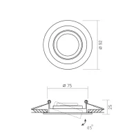 Світильник точковий Videx під лампу GU10 врізний Круглий Білий (VL-SPF08R-W) - Зображення 5