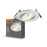 Світильник точковий Videx під лампу GU10 врізний Круглий Білий (VL-SPF08R-W) - Зображення 1