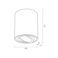 Світильник точковий Videx під лампу GU10 накладний Чорний (VL-SPF13A-B) - Зображення 2