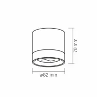 Світильник точковий Videx IP44 під лампу GX53 накладний Чорний (VL-SPF19A-B) - Зображення 3