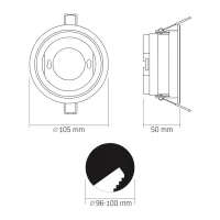 Світильник точковий Videx під лампу GX53 (VL-SPF28R-W) - Зображення 3