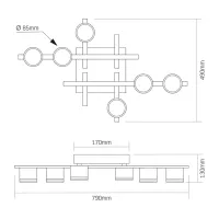 Світильник Videx під лампу 6xGX53 (VL-SPF31-6W) - Зображення 3