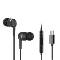 Навушники Ergo VM-735 Type-C Earphones Black (VM-735K) - 1