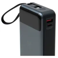 Батарея універсальна Vinga 20000 mAh 65W Display USB-C Cable Grey (VPBB2065C) - 6