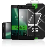 Скло захисне Vinga для Nokia 2 Black (VTPGS-N2B) - 3