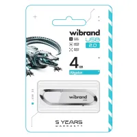 USB флеш накопичувач Wibrand 4GB Aligator White USB 2.0 (WI2.0/AL4U7W) - 2
