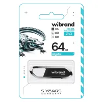 USB флеш накопичувач Wibrand 64GB Aligator Black USB 2.0 (WI2.0/AL64U7B) - 2