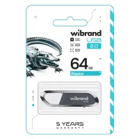 USB флеш накопичувач Wibrand 64GB Aligator Grey USB 2.0 (WI2.0/AL64U7G) - 2