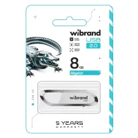 USB флеш накопичувач Wibrand 8GB Aligator White USB 2.0 (WI2.0/AL8U7W) - 2