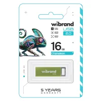USB флеш накопичувач Wibrand 16GB Chameleon Green USB 2.0 (WI2.0/CH16U6LG) - 2