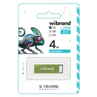 USB флеш накопичувач Wibrand 4GB Chameleon Green USB 2.0 (WI2.0/CH4U6LG) - 2