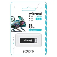 USB флеш накопичувач Wibrand 8GB Chameleon Black USB 2.0 (WI2.0/CH8U6B) - Зображення 2