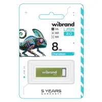 USB флеш накопичувач Wibrand 8GB Chameleon Green USB 2.0 (WI2.0/CH8U6LG) - 2