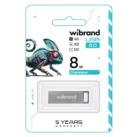 USB флеш накопичувач Wibrand 8GB Chameleon Silver USB 2.0 (WI2.0/CH8U6S) - 2