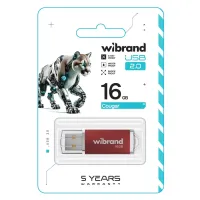 USB флеш накопичувач Wibrand 16GB Cougar Red USB 2.0 (WI2.0/CU16P1R) - 2