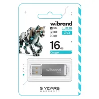 USB флеш накопичувач Wibrand 16GB Cougar Silver USB 2.0 (WI2.0/CU16P1S) - 2