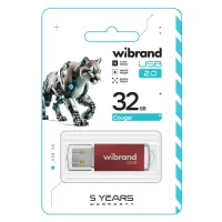 USB флеш накопичувач Wibrand 32GB Cougar Red USB 2.0 (WI2.0/CU32P1R) - 2