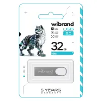 USB флеш накопичувач Wibrand 32GB Irbis Silver USB 2.0 (WI2.0/IR32U3S) - 2