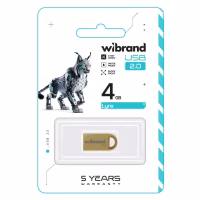 USB флеш накопичувач Wibrand 4GB lynx Gold USB 2.0 (WI2.0/LY4M2G) - Image 2
