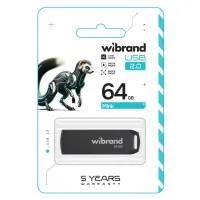 USB флеш накопичувач Wibrand 64GB Mink Black USB 2.0 (WI2.0/MI64P4B) - Зображення 2