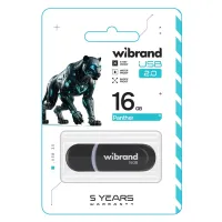 USB флеш накопичувач Wibrand 16GB Panther Black USB 2.0 (WI2.0/PA16P2B) - 2