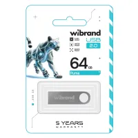 USB флеш накопичувач Wibrand 64GB Puma Silver USB 2.0 (WI2.0/PU64U1S) - 2