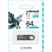 USB флеш накопичувач Wibrand 64GB Eagle Grey USB 3.2 (WI3.2/EA64U10G) - 2