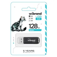 USB флеш накопичувач Wibrand 128GB Marten Black USB 3.2 Gen 1 (USB 3.0) (WI3.2/MA128P10B) - 2