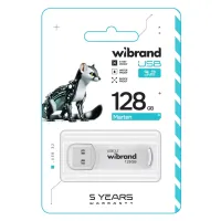 USB флеш накопичувач Wibrand 128GB Marten White USB 3.2 Gen 1 (USB 3.0) (WI3.2/MA128P10W) - 2