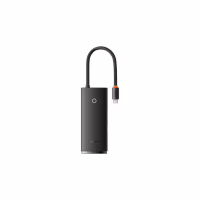 Концентратор Baseus USB-C 6-in-1 HDMI + 2xUSB 3.0 + USB-C + SD/TF black (WKQX050001) - Image 2