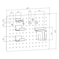 Органайзер для столу OfficePro Настінна дошка-органайзер Black (WO600B) - 4