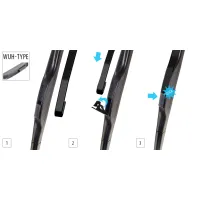 Щітка склоочисника OXIMO гібридна 650 мм / 26 (WUH650) - 4