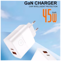 Зарядное устройство WUW C209 1xUSB-C PD45W + 1xUSB QC3.0 18W White (WUW-C209) - Image 4