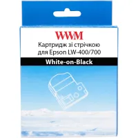 Стрічка для принтера етикеток WWM для Epson LW-400/700 9mm х 8m White-on-Black (WWM-SD9K) - 1