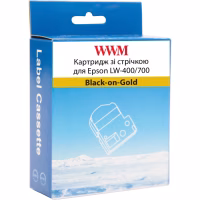 Стрічка для принтера етикеток WWM для Epson LW-400/700 18mm х 8m Black-on-Gold (WWM-SM18Z) - Image 2