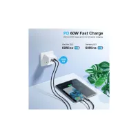 Дата кабель USB-C to USB-C 1.2m USB 2.0 60W Choetech (XCC-1014-BK) - Зображення 4