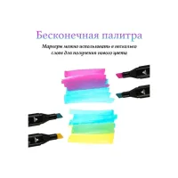Набор маркеров Touch двухсторонних скетч маркеров 36 шт в чехле (XK-MRK-BG) - Изображение 9